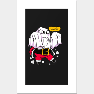 Ghost santa claus funny Posters and Art